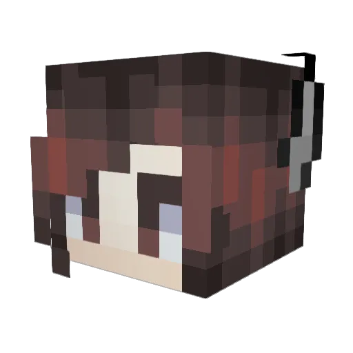 __Kitsune Minecraft avatar head, 3D render