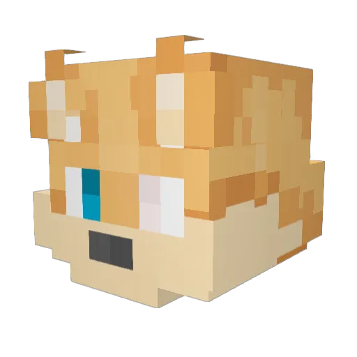 __LODOMIR__ Minecraft avatar head, 3D render