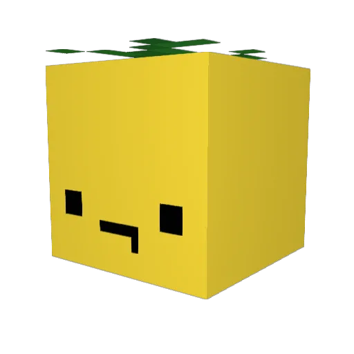 __LOQ__ Minecraft avatar head, 3D render