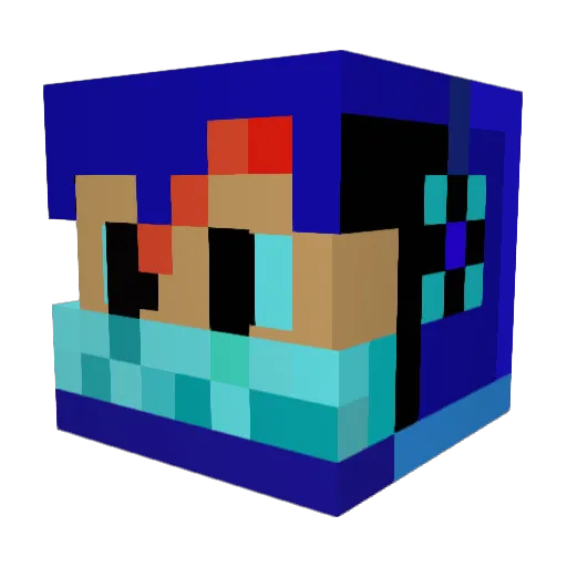 __LaHaM Minecraft avatar head, 3D render