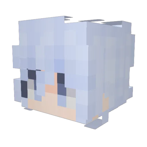 __LilaS Minecraft avatar head, 3D render