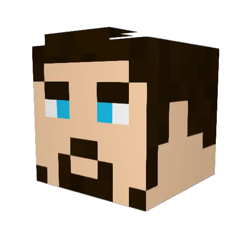 __Lucky__Luke__ Minecraft avatar head, 3D render