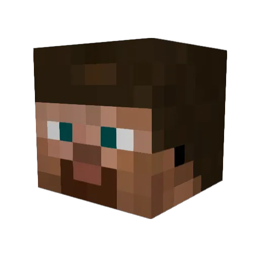 __MANU__ Minecraft avatar head, 3D render