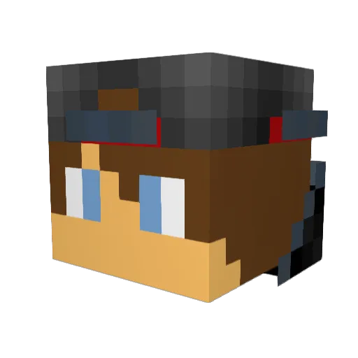 __MJ_ Minecraft avatar head, 3D render