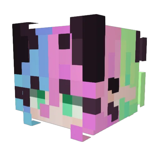 __Makota__ Minecraft avatar head, 3D render