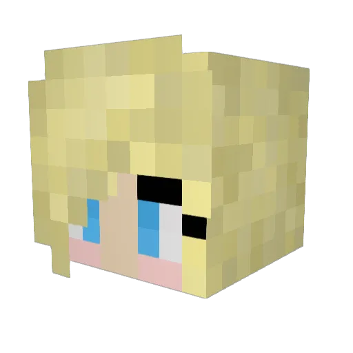 __Marcelina__ Minecraft avatar head, 3D render