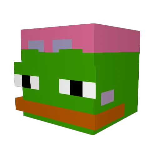 __Minh__ Minecraft avatar head, 3D render