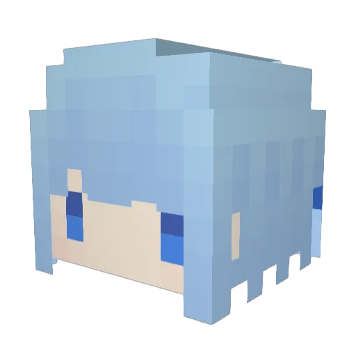 __Mizuno__ Minecraft avatar head, 3D render