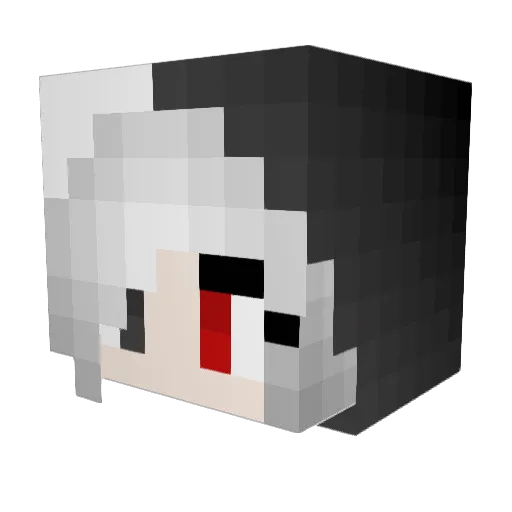 __MonoKuma__ Minecraft avatar head, 3D render