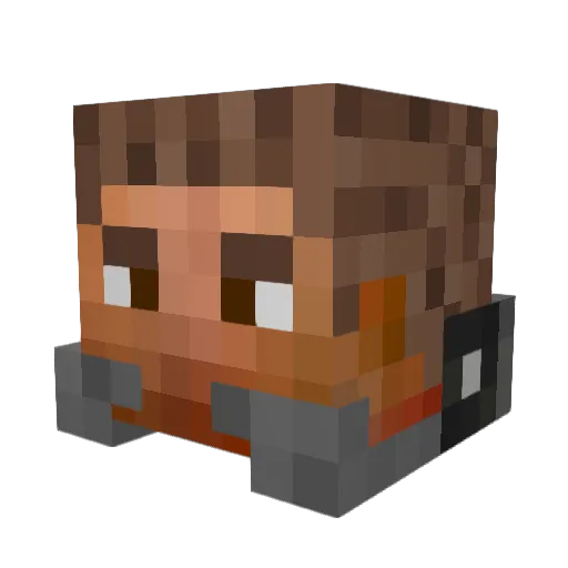 __Monty_Python_ Minecraft avatar head, 3D render
