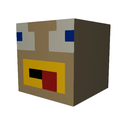 __NIX_ Minecraft avatar head, 3D render