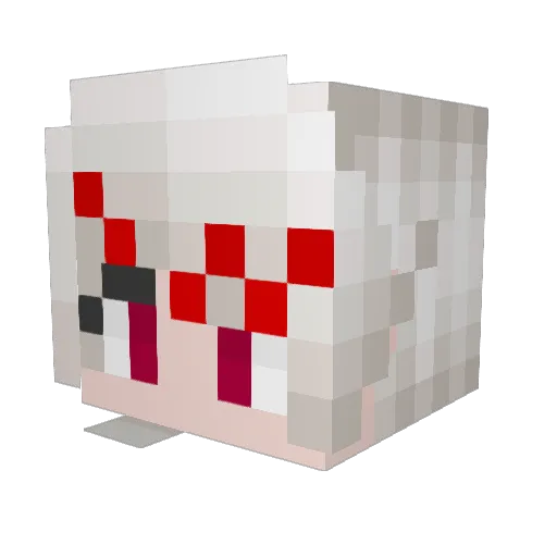 __Nina_ Minecraft avatar head, 3D render