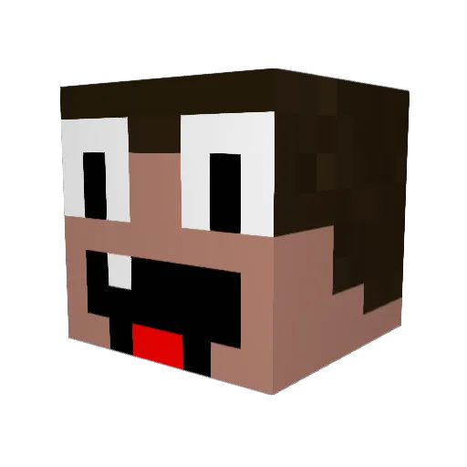 __Nubinho__ Minecraft avatar head, 3D render