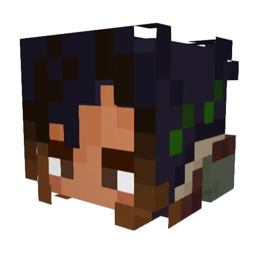 __PSYCHI Minecraft avatar head, 3D render