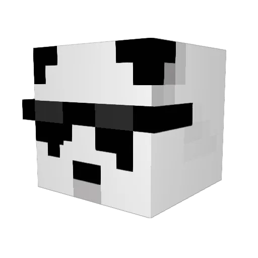 __PandaKing__ Minecraft avatar head, 3D render