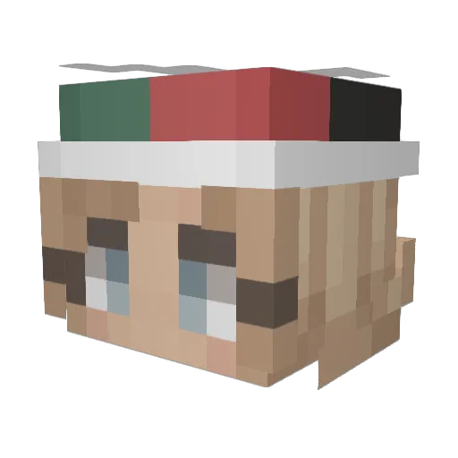 __Pirate Minecraft avatar head, 3D render
