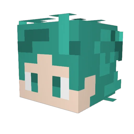 __Poseidon___ Minecraft avatar head, 3D render