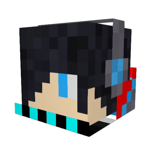 __R Minecraft avatar head, 3D render