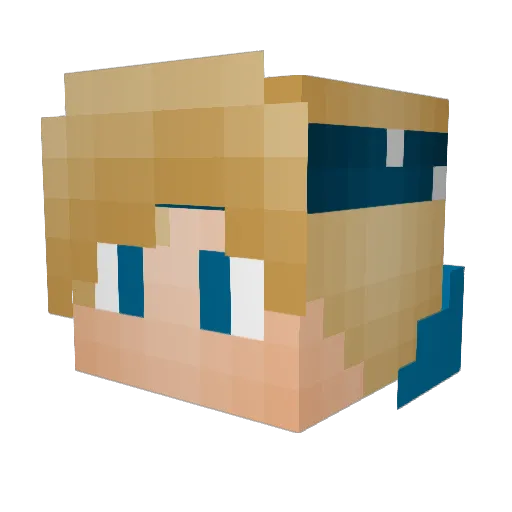 __Rau Minecraft avatar head, 3D render