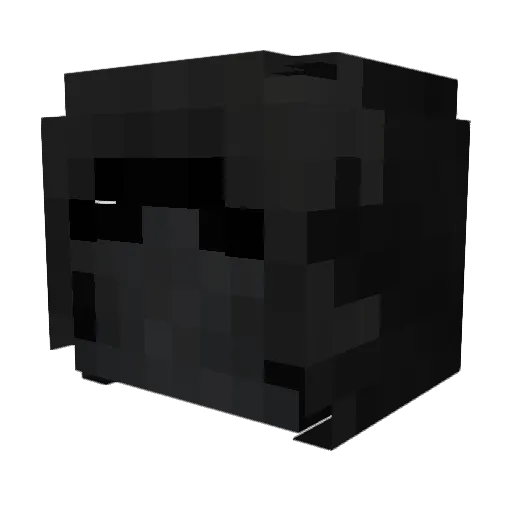 __Rorschach Minecraft avatar head, 3D render