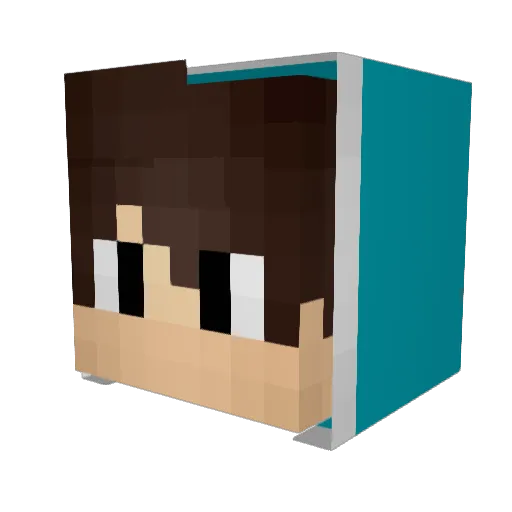 __STRELKA__ Minecraft avatar head, 3D render