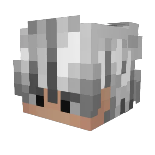 __STRIPES_ Minecraft avatar head, 3D render