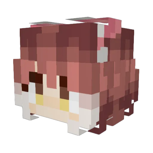 __SUZUNA Minecraft avatar head, 3D render