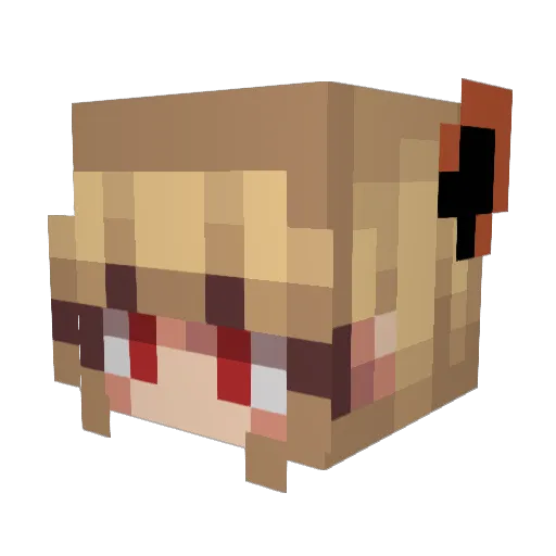 __Sakura___ Minecraft avatar head, 3D render