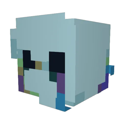 __Scuffed_ Minecraft avatar head, 3D render