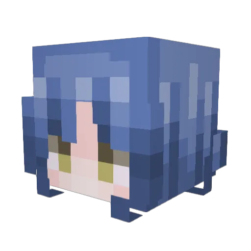__SpongeBob___ Minecraft avatar head, 3D render