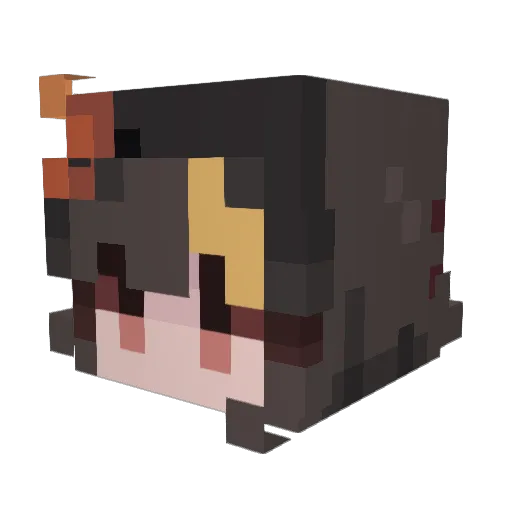 __Style Minecraft avatar head, 3D render