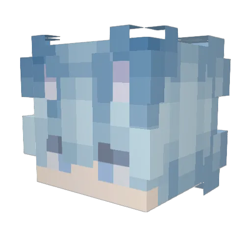 __Tanji Minecraft avatar head, 3D render