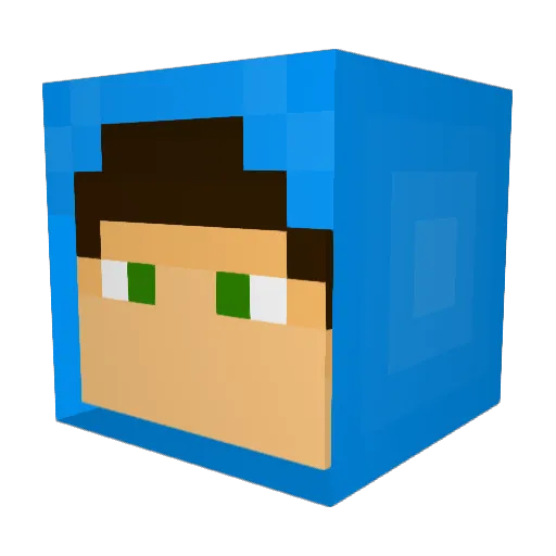 __Telenoker Minecraft avatar head, 3D render
