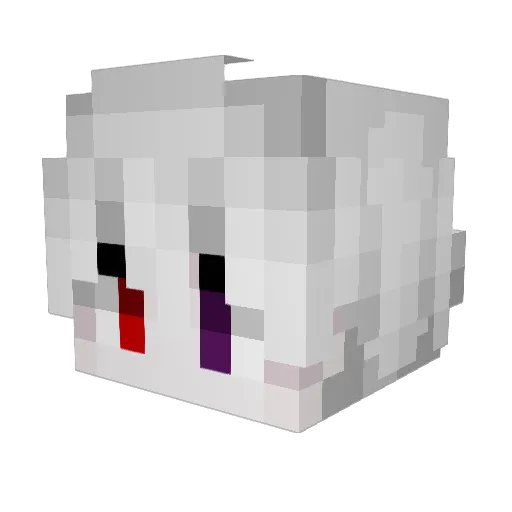 __Vampiric Minecraft avatar head, 3D render