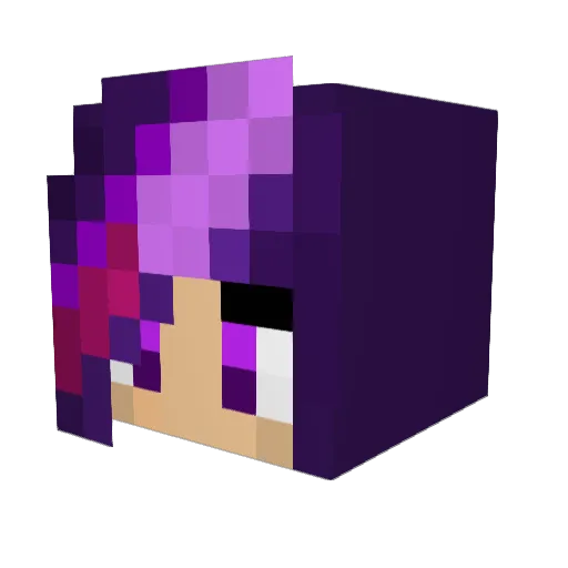 __VikaRu__ Minecraft avatar head, 3D render