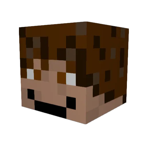 __Void Minecraft avatar head, 3D render
