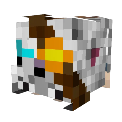 __White_Snow__ Minecraft avatar head, 3D render