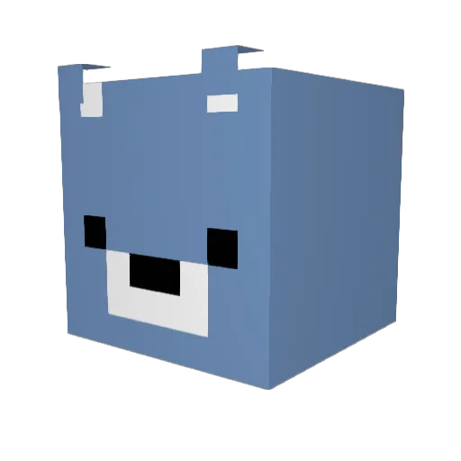 __Wolly Minecraft avatar head, 3D render