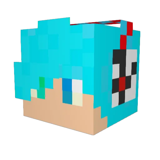 __YuDi Minecraft avatar head, 3D render