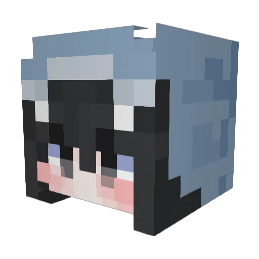 __Yui___ Minecraft avatar head, 3D render