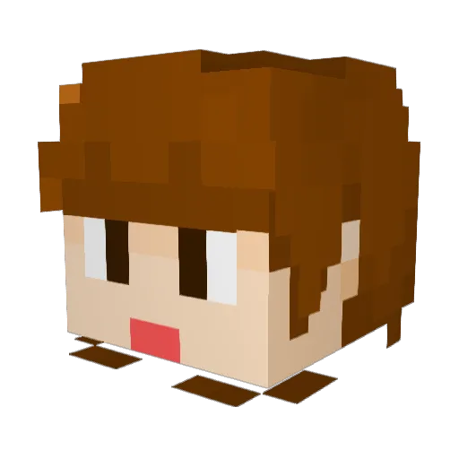 ___Aki Minecraft avatar head, 3D render