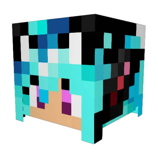 ___Ari___ Minecraft avatar head, 3D render