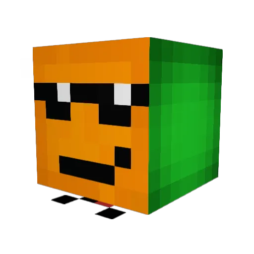 ___Block Minecraft avatar head, 3D render