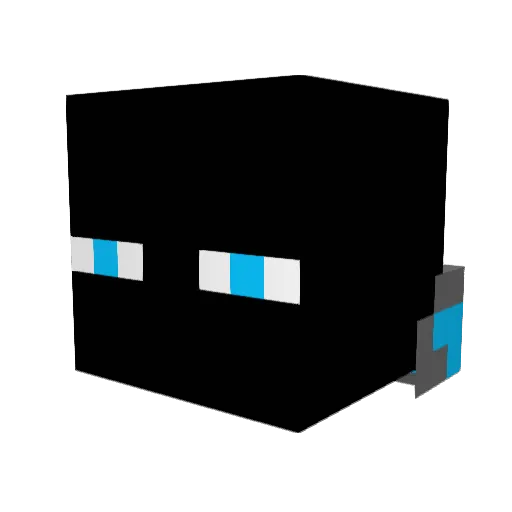___Darklight___ Minecraft avatar head, 3D render
