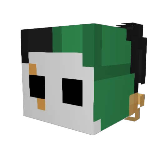 ___GreenTea___ Minecraft avatar head, 3D render