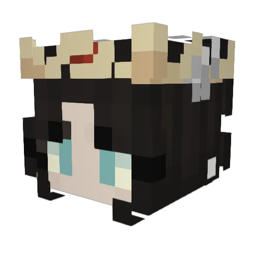 ___MissReverie__ Minecraft avatar head, 3D render