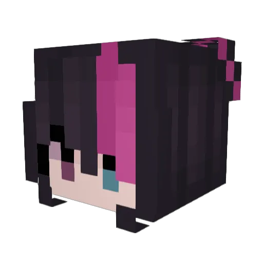 ___Miyo Minecraft avatar head, 3D render