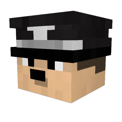 ___Professor___ Minecraft avatar head, 3D render