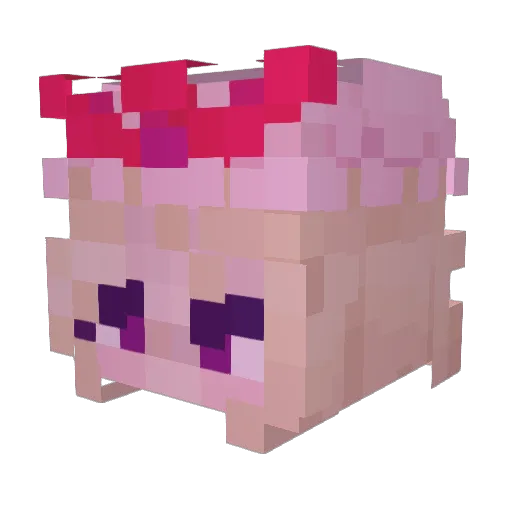 ___Redd___ Minecraft avatar head, 3D render