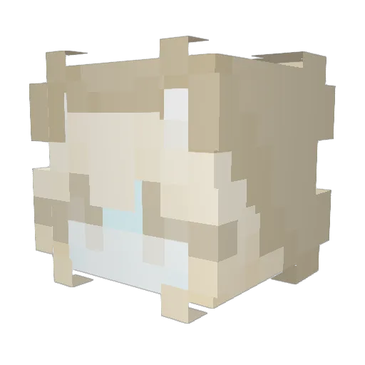 ___Rose Minecraft avatar head, 3D render